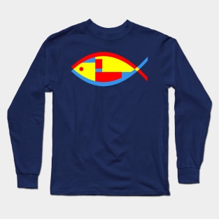 Colorful Abstract Fish Long Sleeve T-Shirt